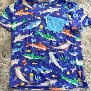 Colorful Shark Print Toddler Boy Bamboo T-Shirt